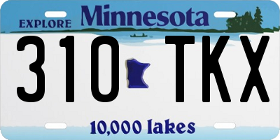 MN license plate 310TKX