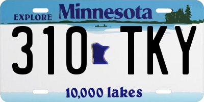 MN license plate 310TKY