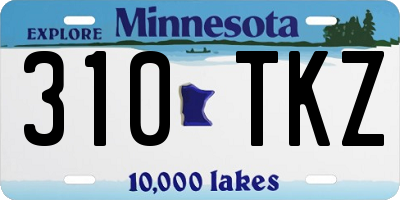 MN license plate 310TKZ