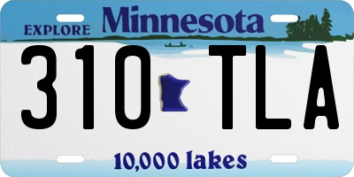 MN license plate 310TLA