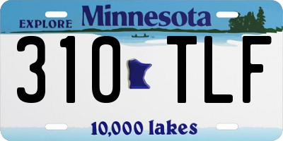 MN license plate 310TLF