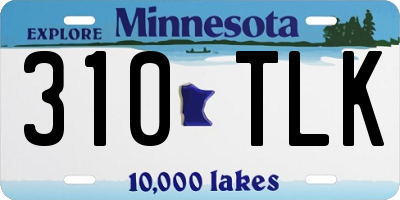 MN license plate 310TLK
