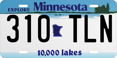 MN license plate 310TLN