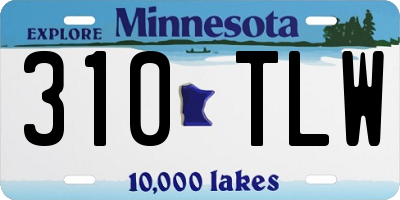 MN license plate 310TLW