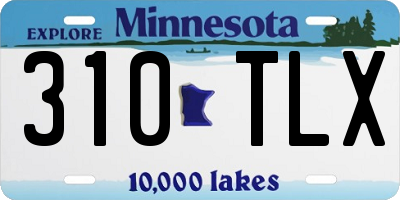 MN license plate 310TLX