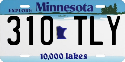 MN license plate 310TLY
