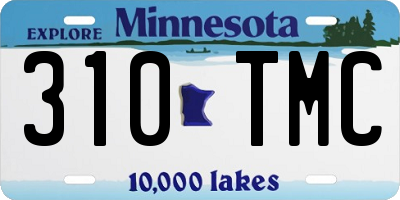 MN license plate 310TMC