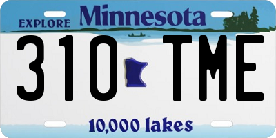 MN license plate 310TME