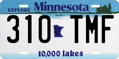 MN license plate 310TMF