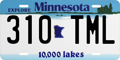 MN license plate 310TML