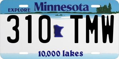 MN license plate 310TMW