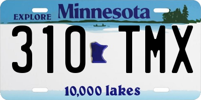 MN license plate 310TMX