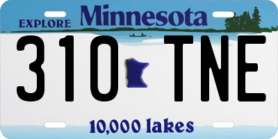 MN license plate 310TNE