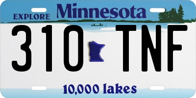 MN license plate 310TNF