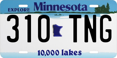 MN license plate 310TNG