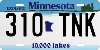 MN license plate 310TNK