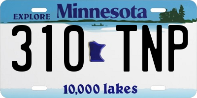 MN license plate 310TNP