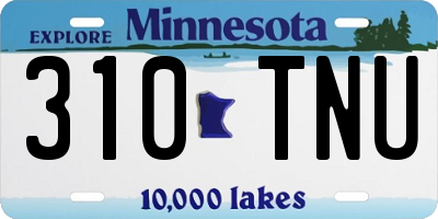 MN license plate 310TNU