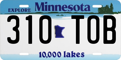 MN license plate 310TOB
