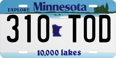 MN license plate 310TOD