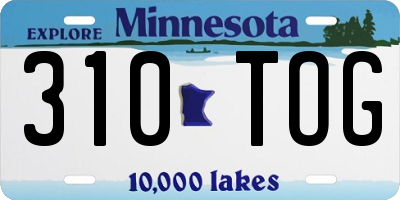 MN license plate 310TOG