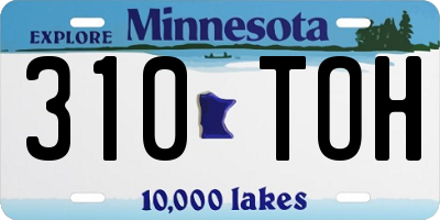 MN license plate 310TOH