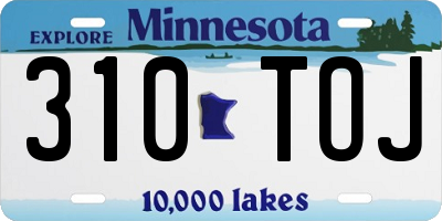 MN license plate 310TOJ