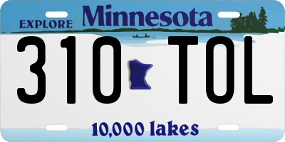 MN license plate 310TOL
