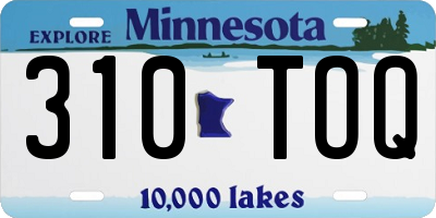 MN license plate 310TOQ