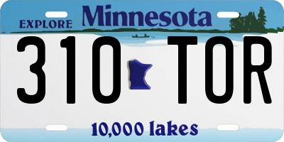 MN license plate 310TOR