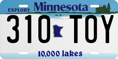 MN license plate 310TOY