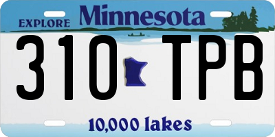 MN license plate 310TPB