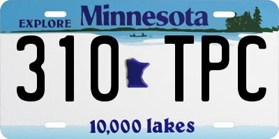 MN license plate 310TPC