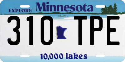 MN license plate 310TPE