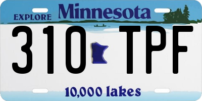 MN license plate 310TPF
