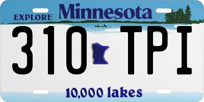 MN license plate 310TPI