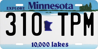 MN license plate 310TPM