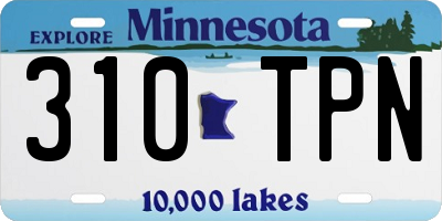 MN license plate 310TPN