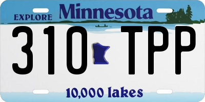 MN license plate 310TPP