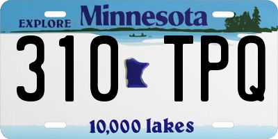 MN license plate 310TPQ