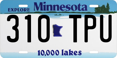 MN license plate 310TPU