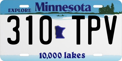 MN license plate 310TPV