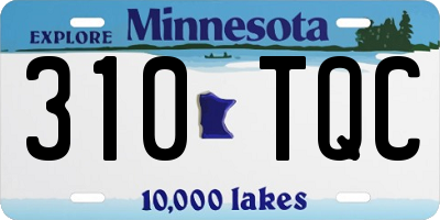 MN license plate 310TQC