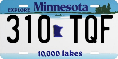 MN license plate 310TQF