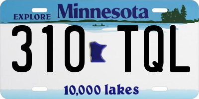MN license plate 310TQL
