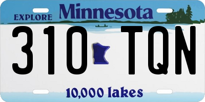 MN license plate 310TQN