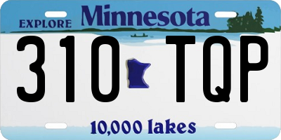 MN license plate 310TQP