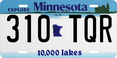 MN license plate 310TQR