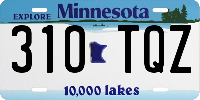 MN license plate 310TQZ