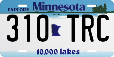 MN license plate 310TRC